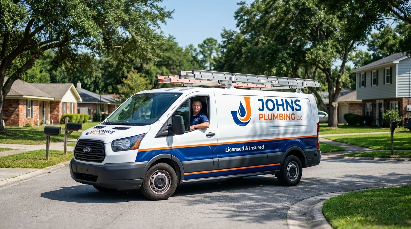 Johns Plumbing LLC service van in Orange Park, FL